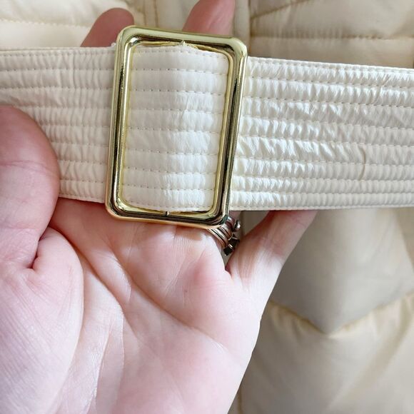 Cole Haan Signature quilted puffer jacket in cream XL. NWT - Picture 6 of 10